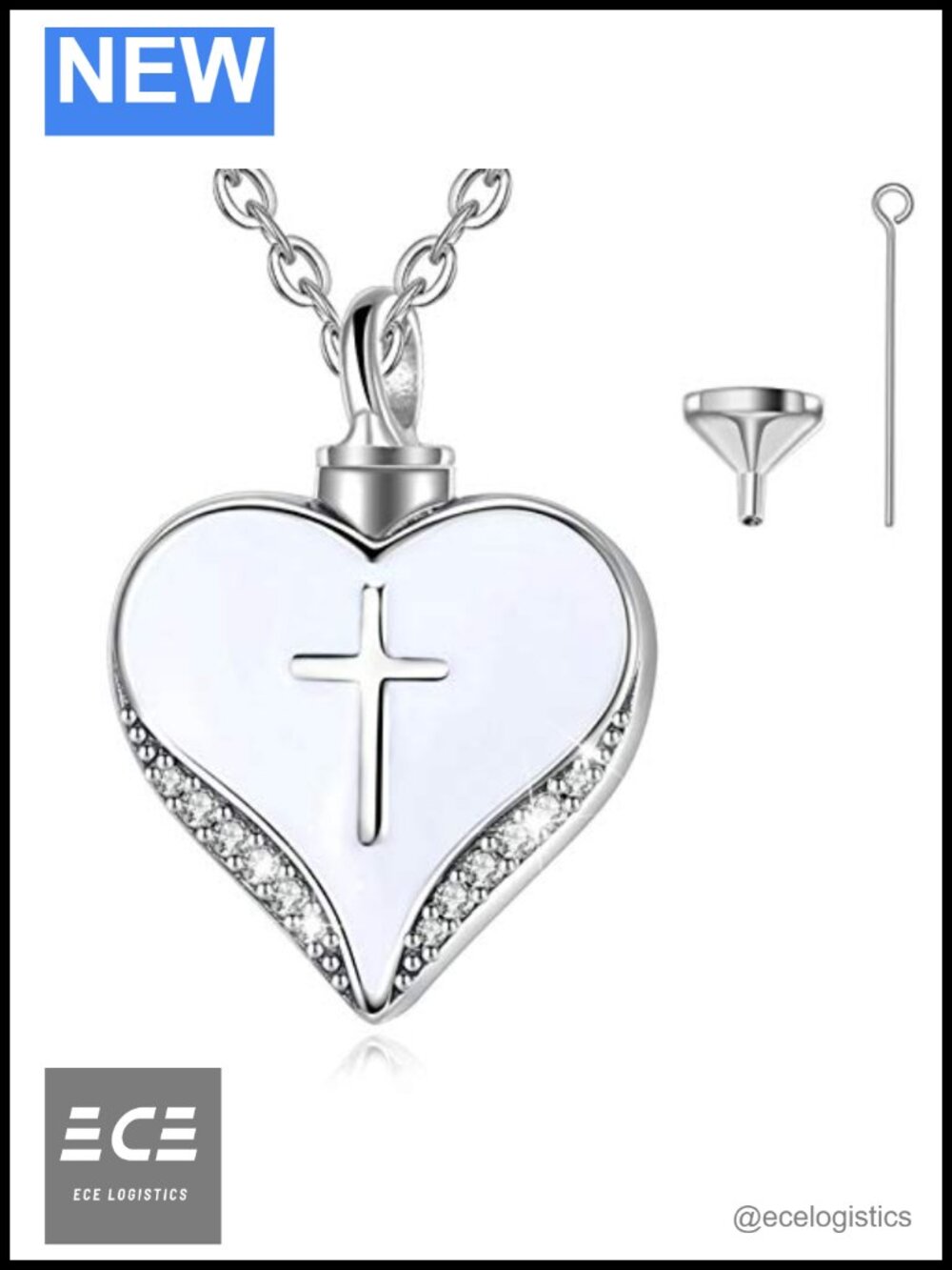 Sterling Silver Urn Necklace for Ashes, 20in Ash Pendant, Memorial Keepsake